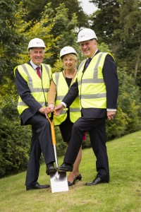 L to R – Hanover Board Member Derek Fothergrill, Chief Executive Helen Murdoch and John Scott MSP