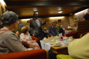 Hanover residents talking at Innerleithen get together